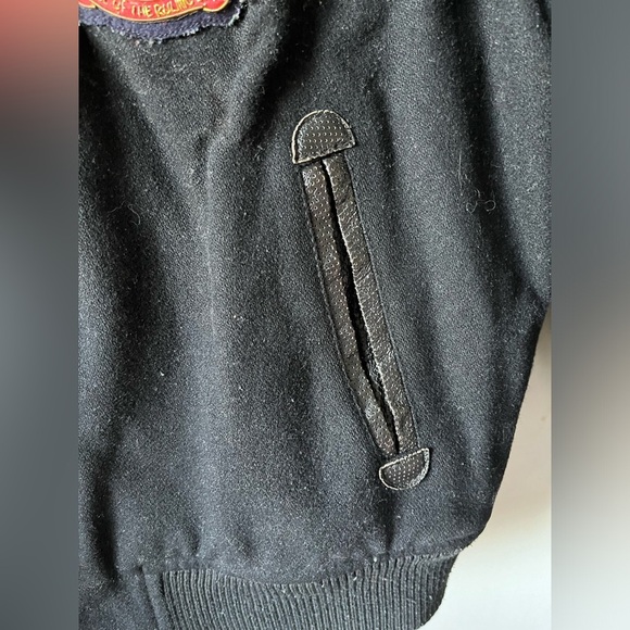 Crooks & Castle Varsity Leather and wool Bomber jacket - Picture 3 of 16